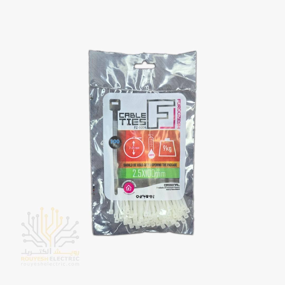 بست کمربندی 10 سانت برند فروزش ضخامت 2/5 سفید