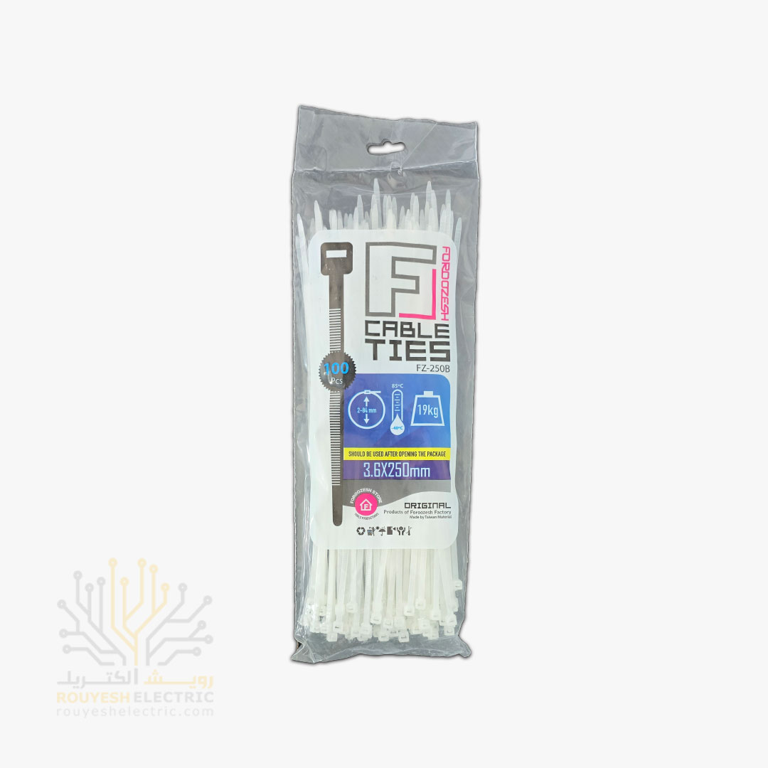 بست کمربندی 25 سانت برند فروزش ضخامت 3/6 سفید