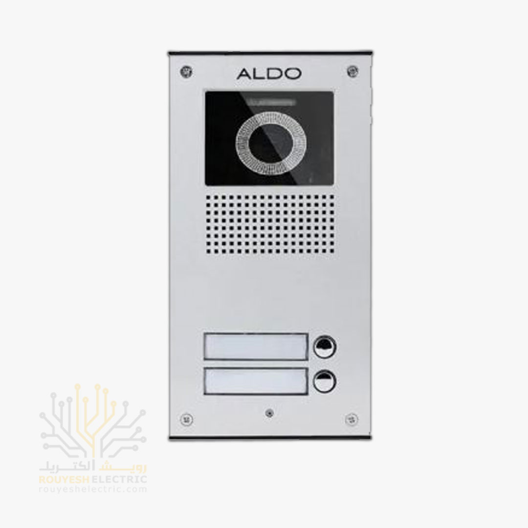 پنل ایفون تصویری برند الدو 2 واحدی مدل URF کارتی