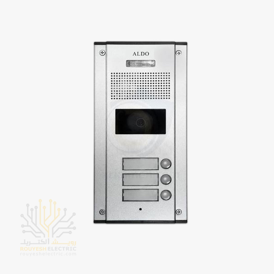 پنل ایفون تصویری برند الدو 3 واحدی مدل k