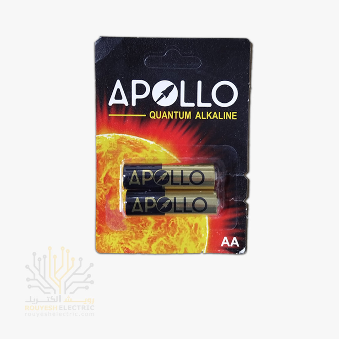 باطری قلمی آلکالاین برند آپولو کارت 2 تایی