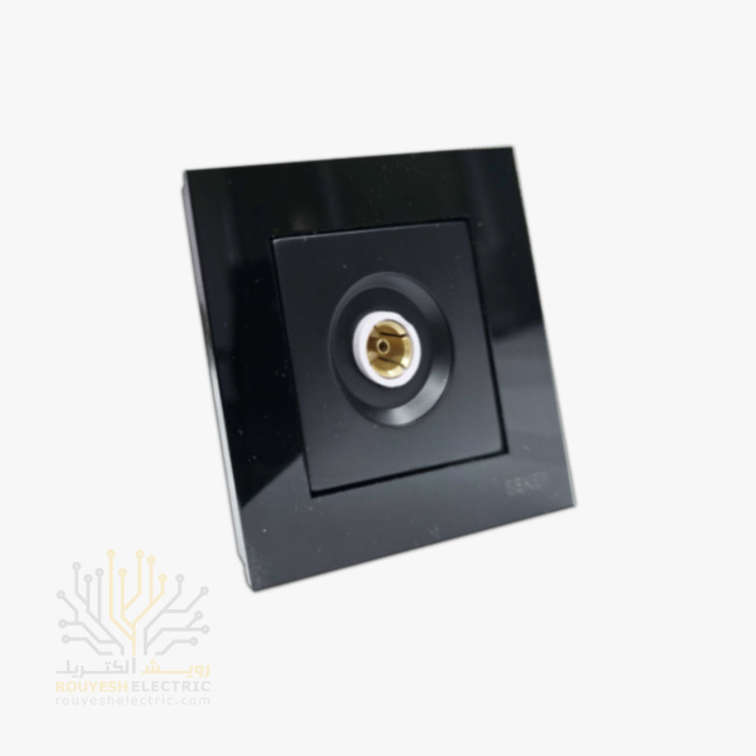 پریز آنتن توکار برند بکر مدل گلس مشکی