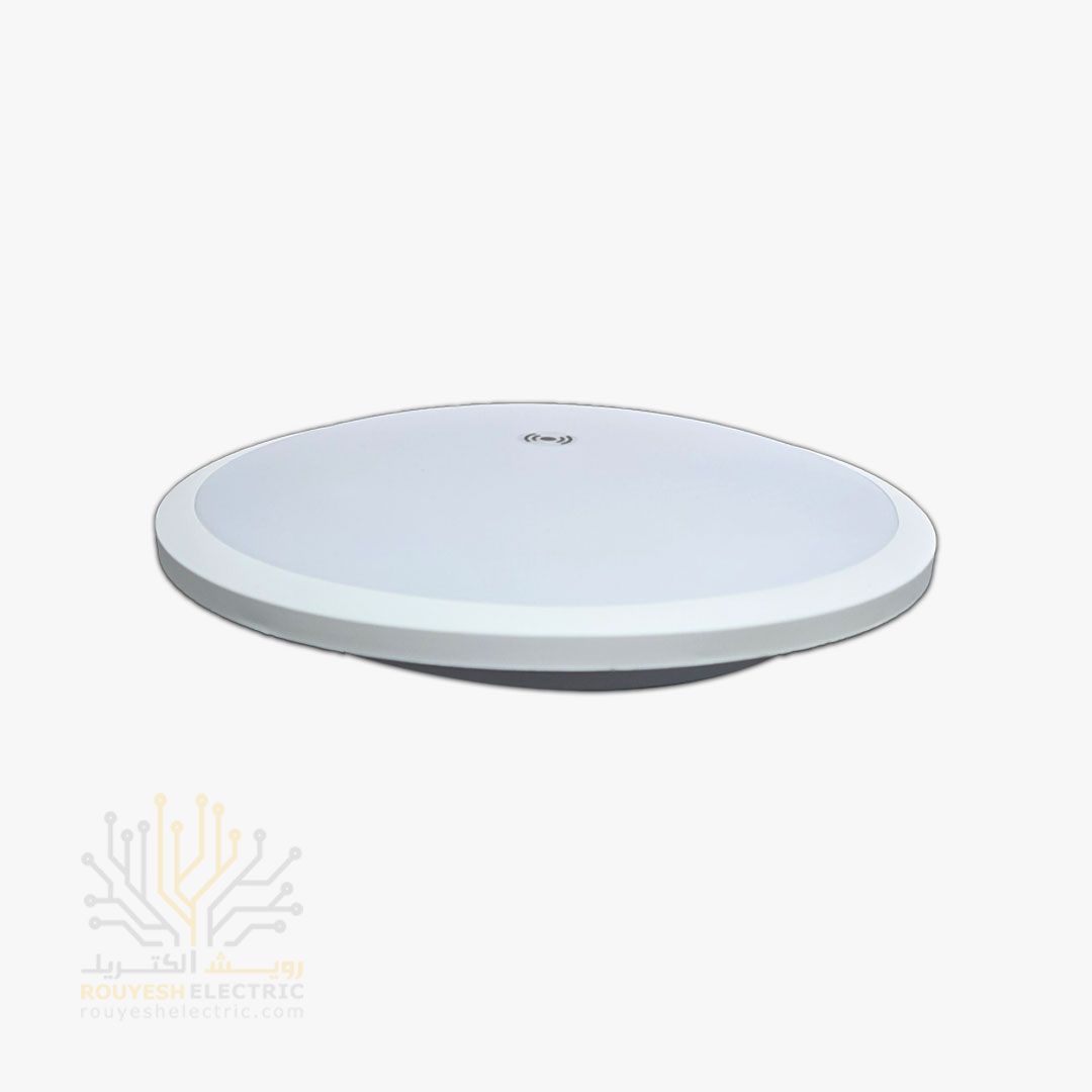 چراغ سقفی سنسوردار 18 وات برند نورسان گرد نچرال