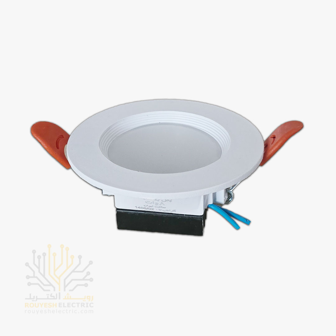 پنل سقفی توکار 8 وات برند ایران مهر مدل بک لایت آفتابی