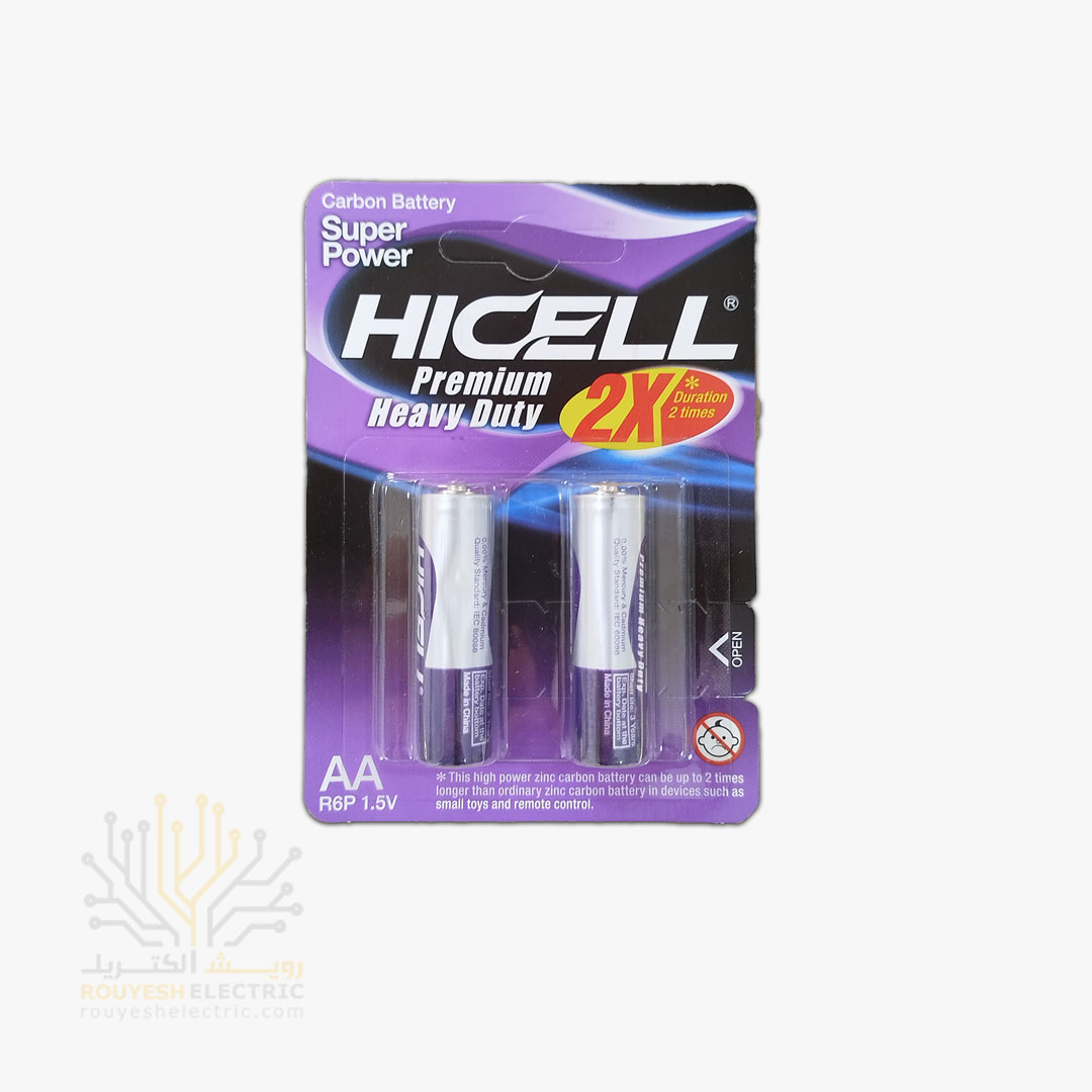 باطری قلمی معمولی برند هایسل کارتی 2 عددی