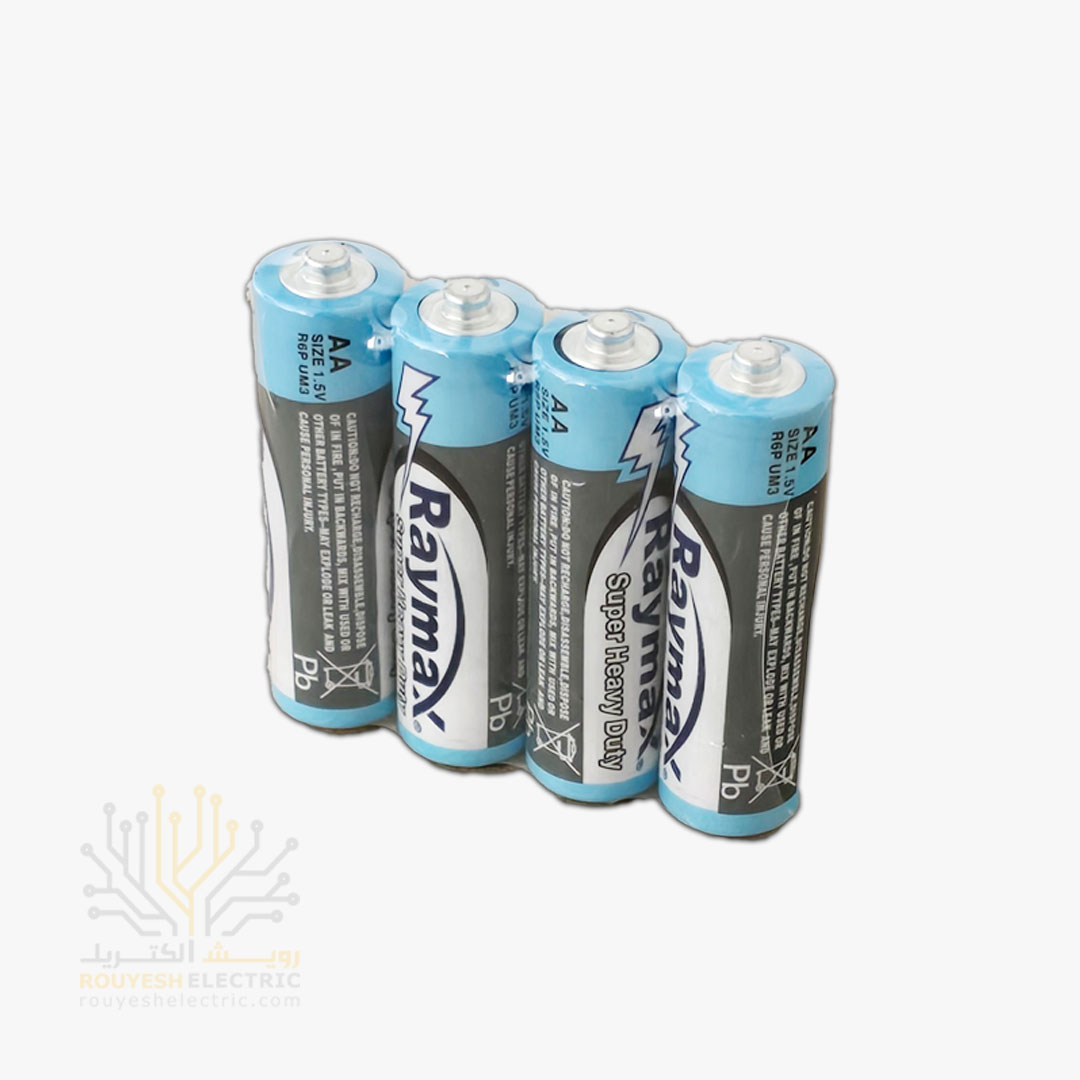 باطری قلمی معمولی برند رایمکس شیرینگ 4 تایی