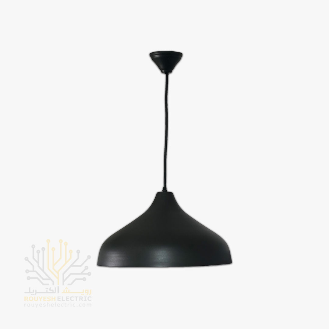 آویز فلز برند دیزاین کلاهک دار مشکی بزرگ تک شعله قطر 32
