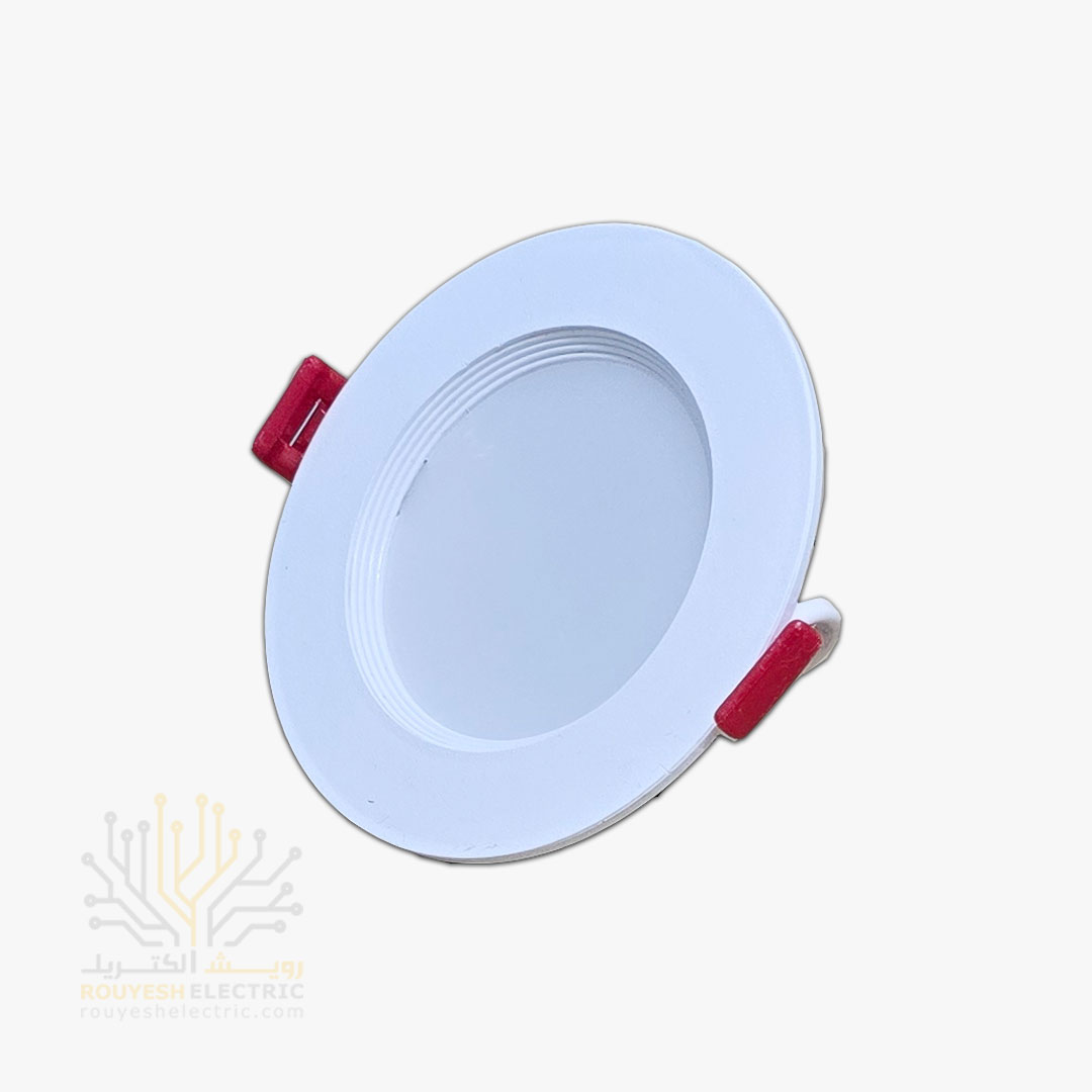 پنل سقفی توکار 10 وات برند فروزش مدل بک لایت دایره بدنه فلز رنگ مهتابی