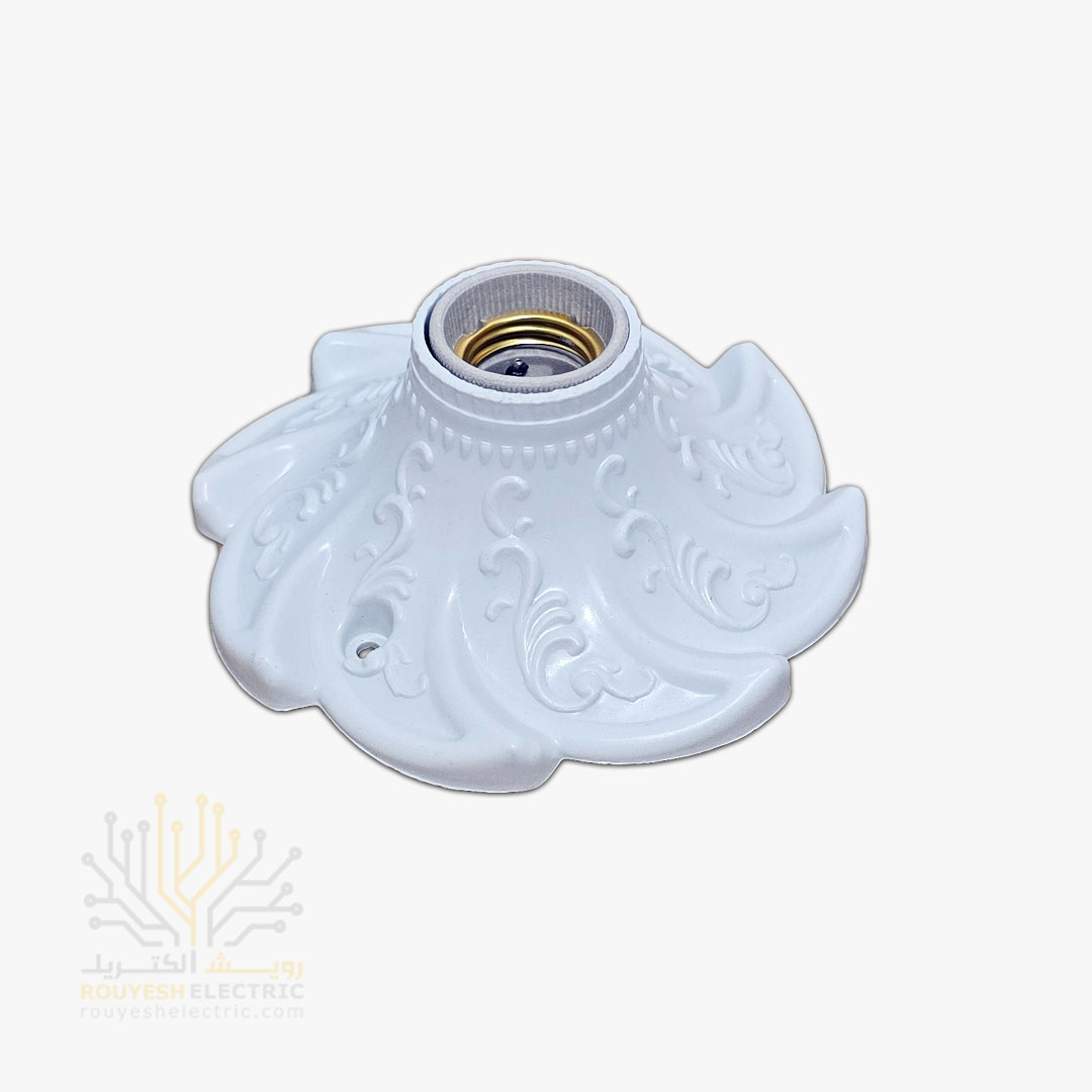 سرپیچ سقفی برند نور فرد مدل برکه  رنگ سفید