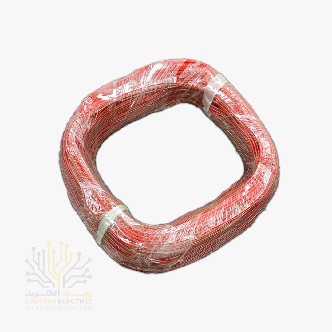 سیم باند و بلندگو مدل شیشه ای رنگ مس 8 رشته 77 متری