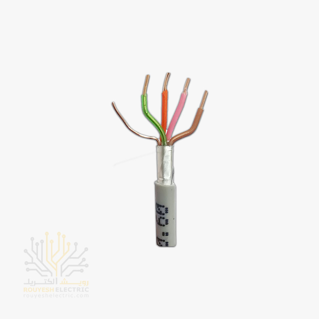 کابل 2 زوجی هوایی برند تک کابل کرمان ضخامت 0/6 کارتن 660 متری