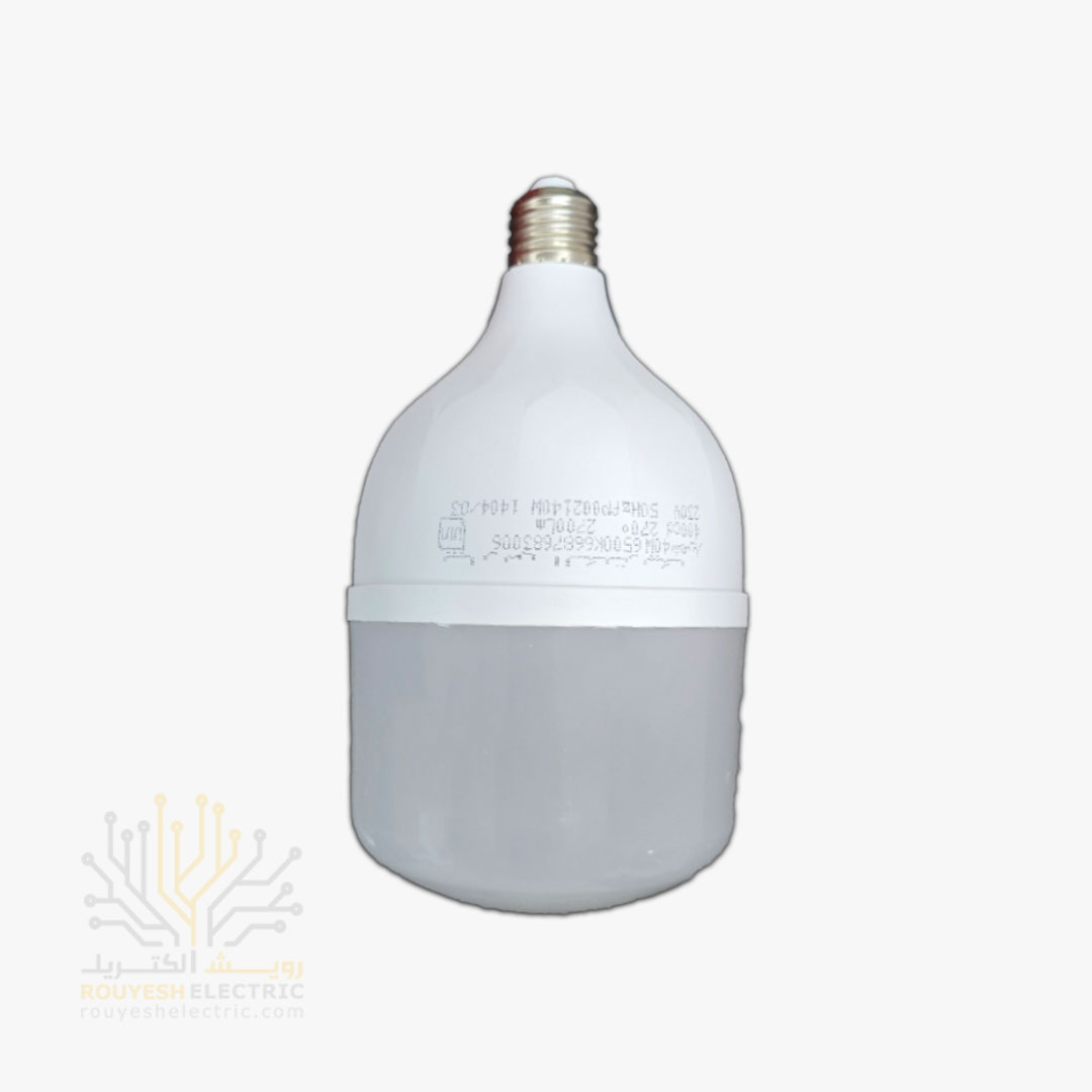 لامپ ال ای دی 40 وات استوانه برند پارس الکتریک مهتابی