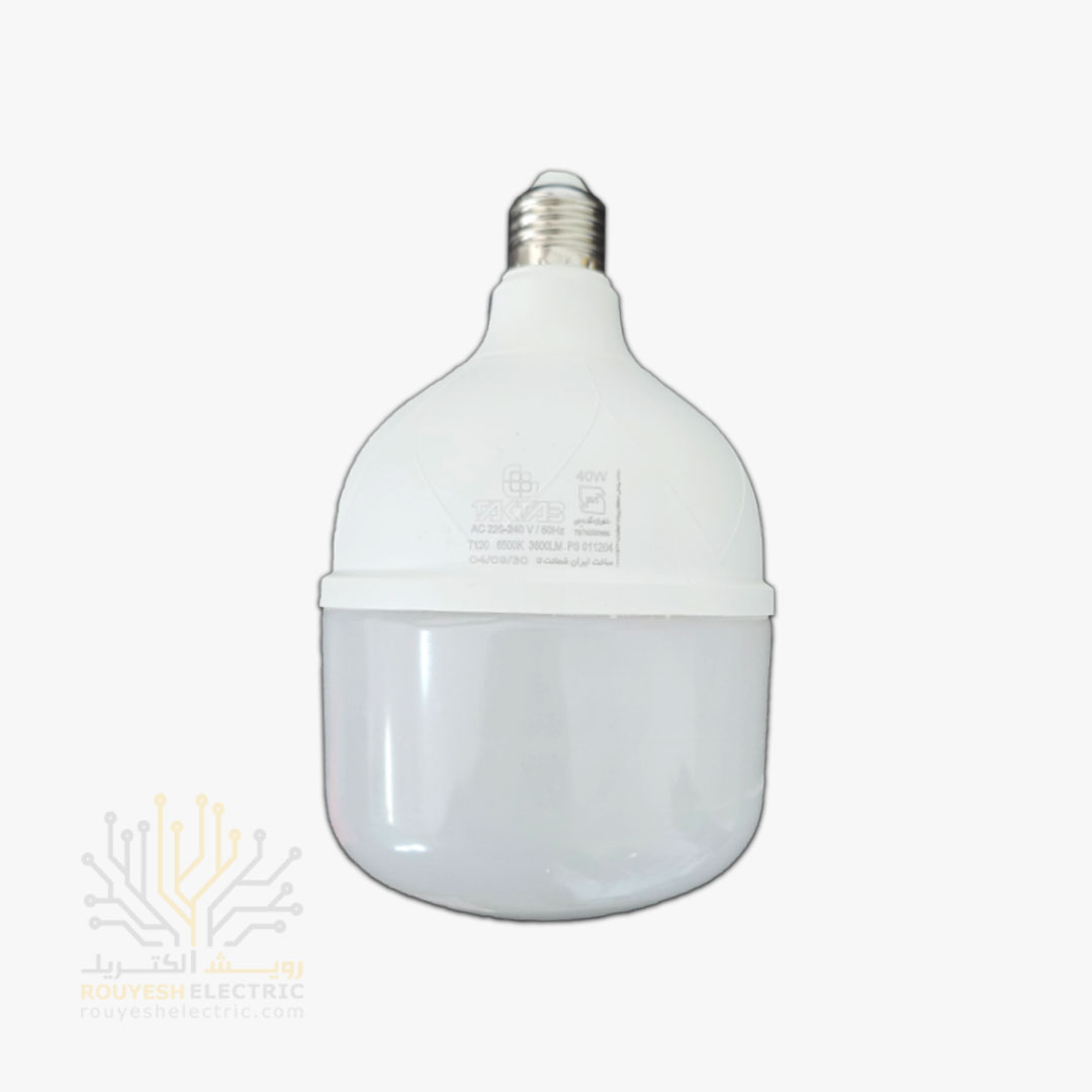 لامپ ال ای دی 40 وات استوانه برند تک تاب مهتابی
