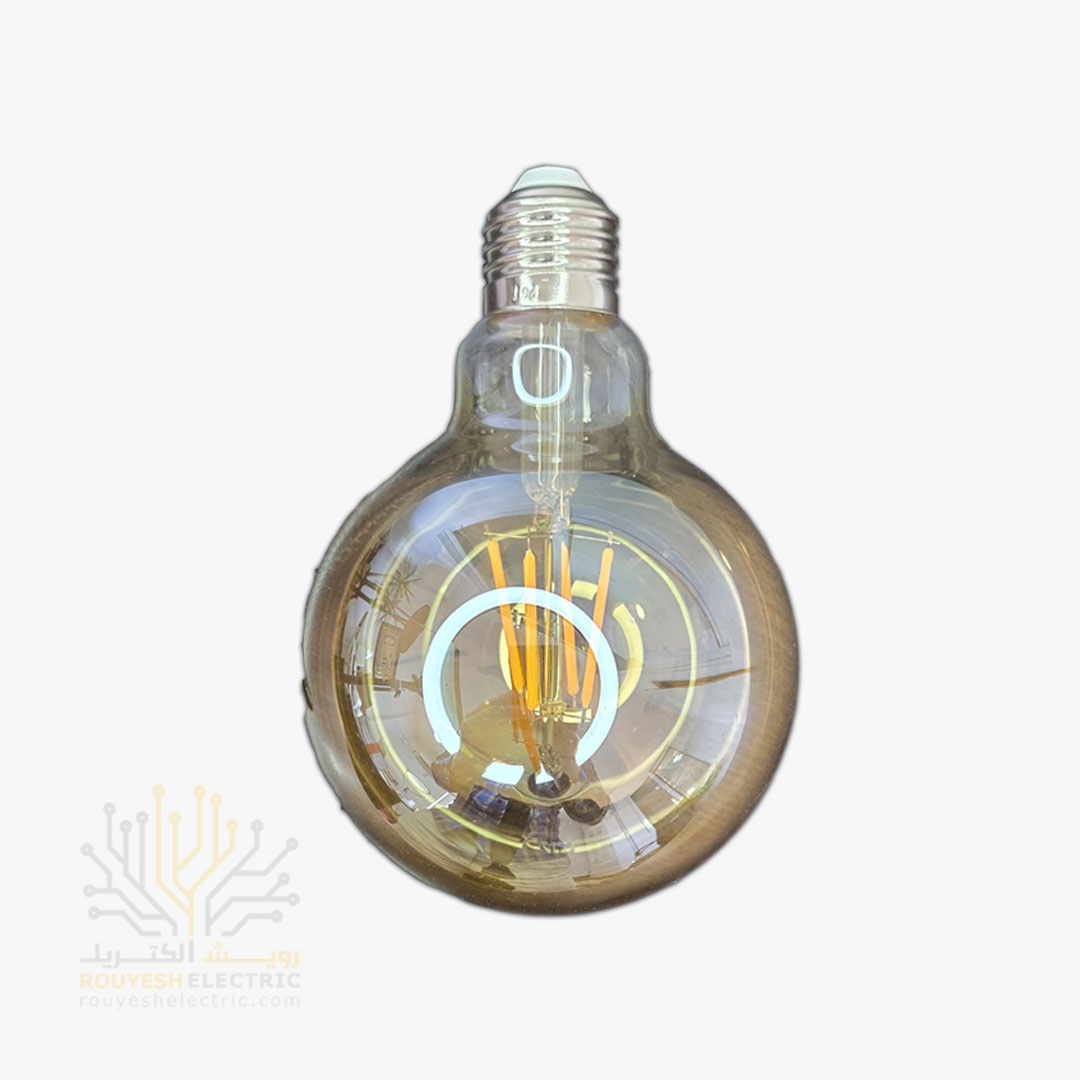 لامپ 4 وات فیلامنتی برند پی جی تی PGT مدل G95 آفتابی