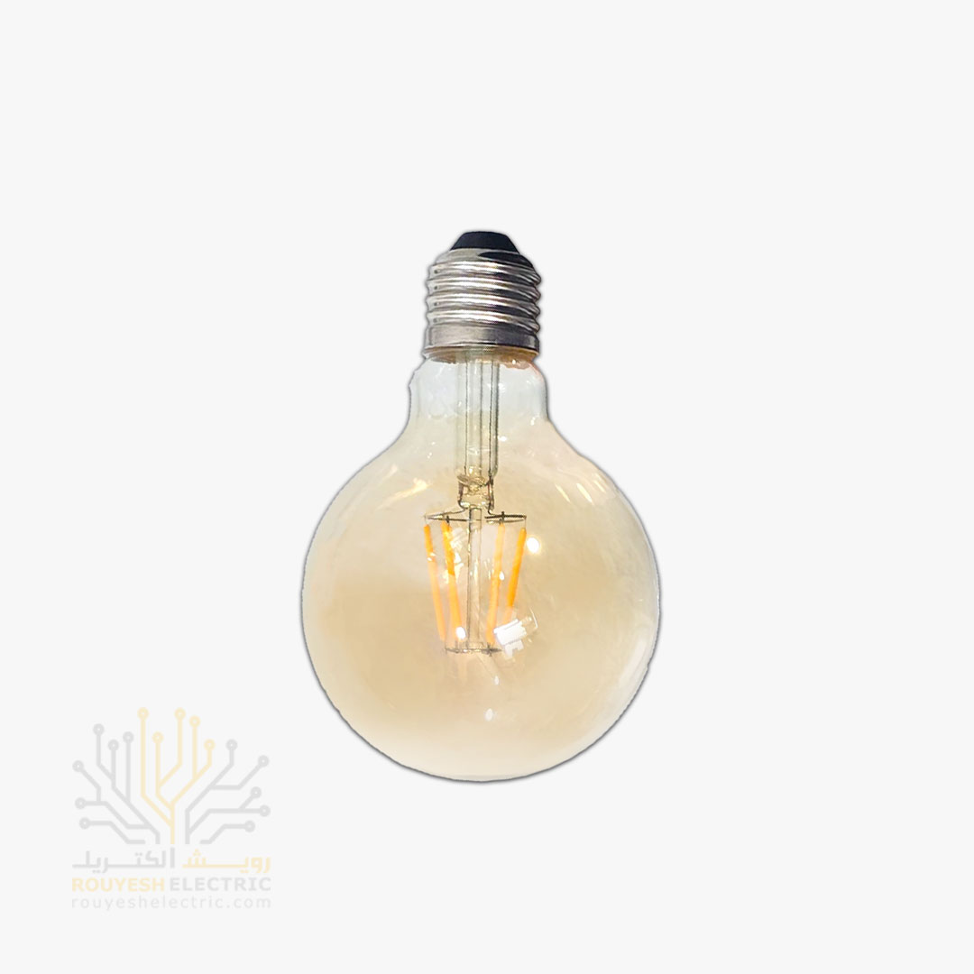 لامپ 6 وات فیلامنتی برند آر او اچ اس مدل G95 آفتابی