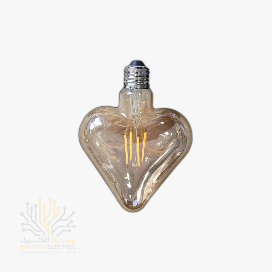 لامپ 6 وات فیلامنتی مدل Heart طرح قلب