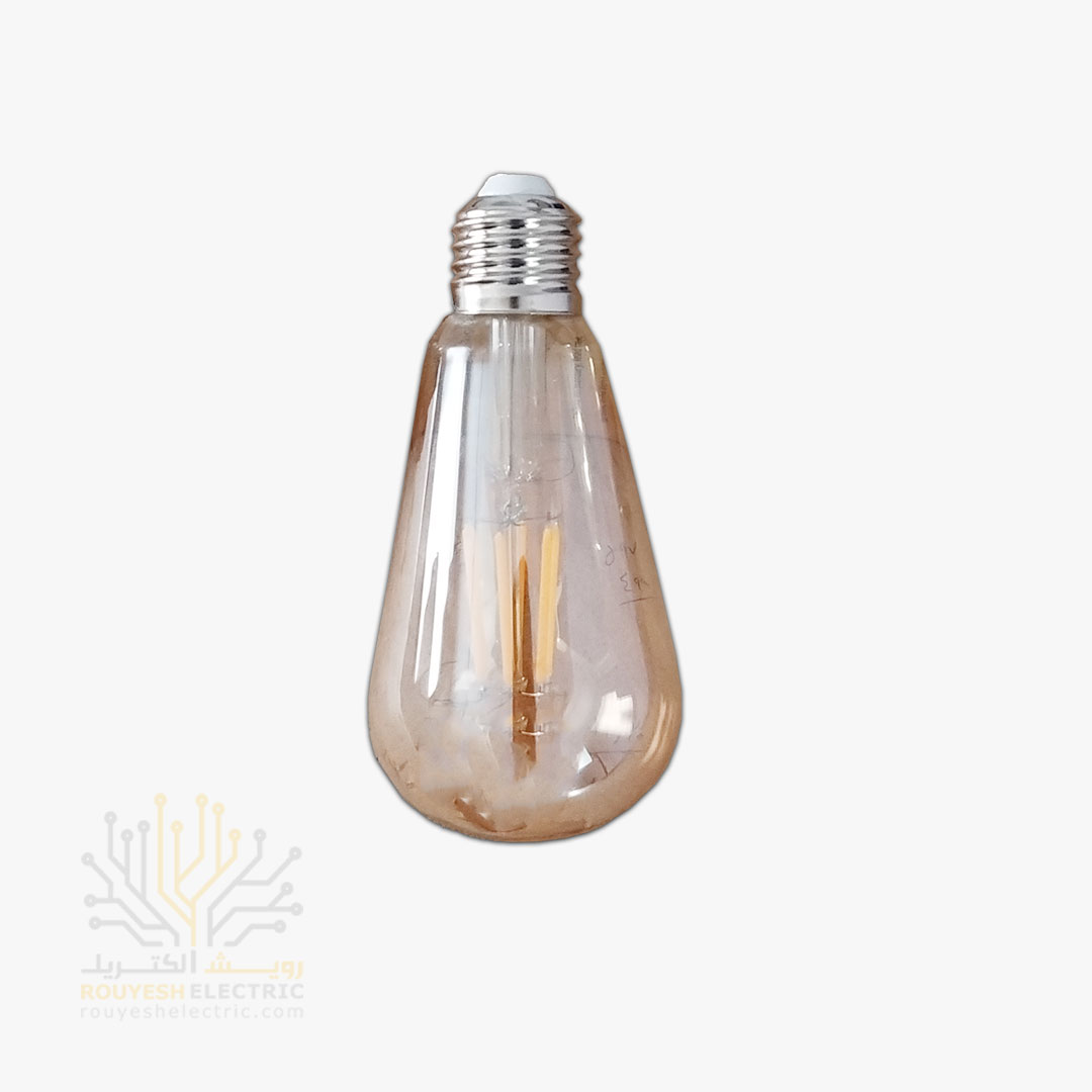 لامپ 6 وات فیلامنتی برند آر او اچ اس مدل ST64 آفتابی