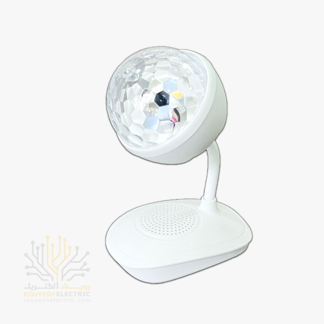 چراغ دیسکویی برند یاس مدل میکروفون بلوتوث و اسپیکر دار حباب ساده