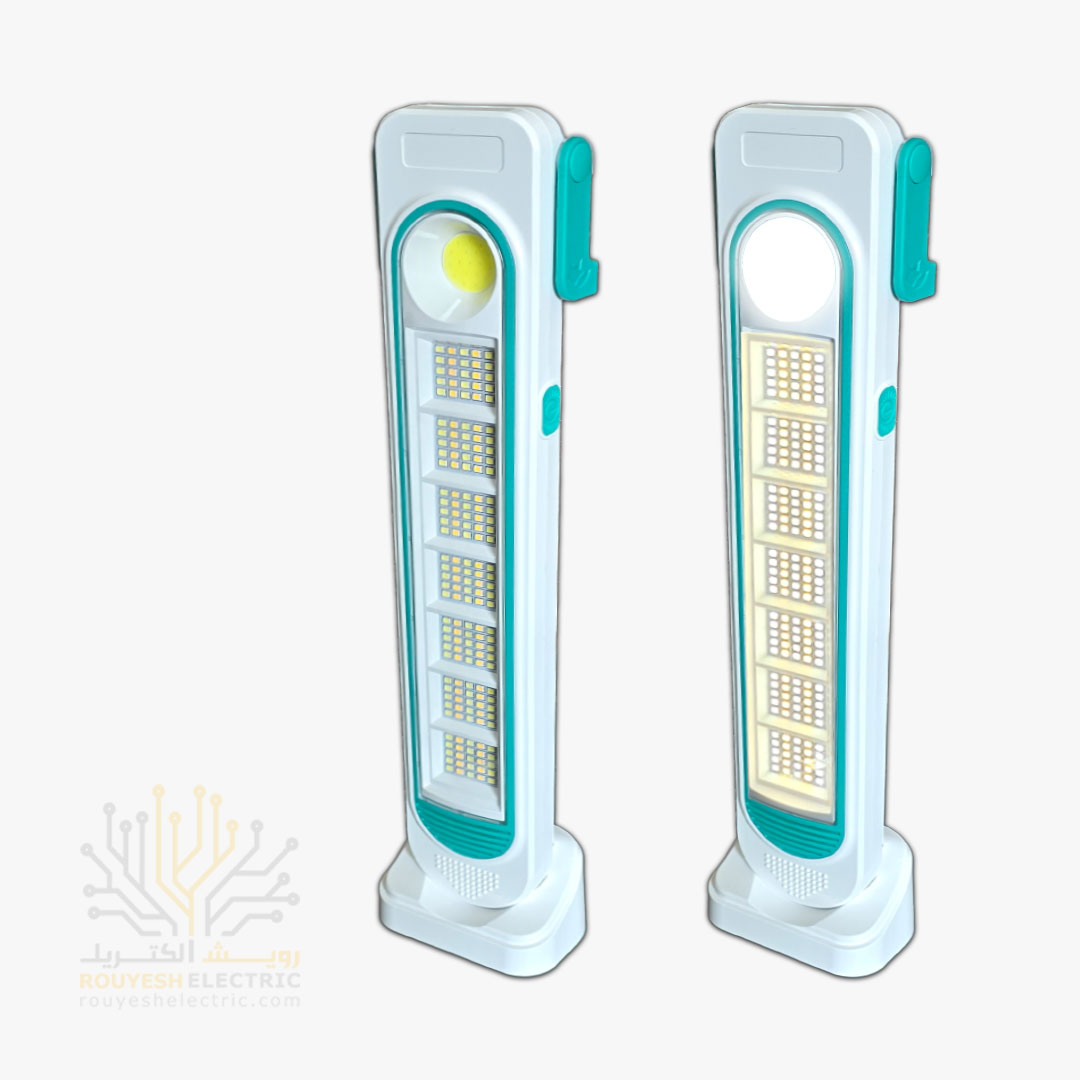 چراغ اضطراری 175 SMD برند ال دی مدل ZB-S175 دارای پنل خورشیدی 6 حالته