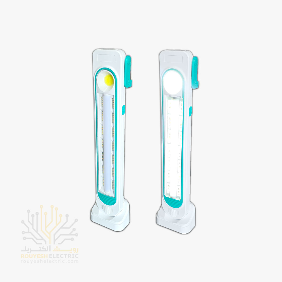 چراغ اضطراری 70 SMD ال ای دی دار برند ال دی مدل ZB-S103 دارای پنل خورشیدی 7 حالته