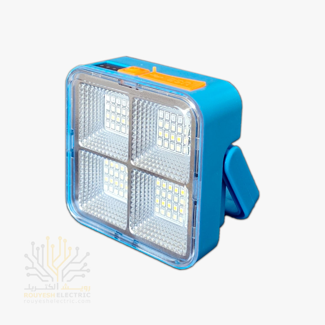 چراغ اضطراری پروژکتوری 80 SMD برند CK906A پنج حالته دارای پنل خورشیدی مگنتی