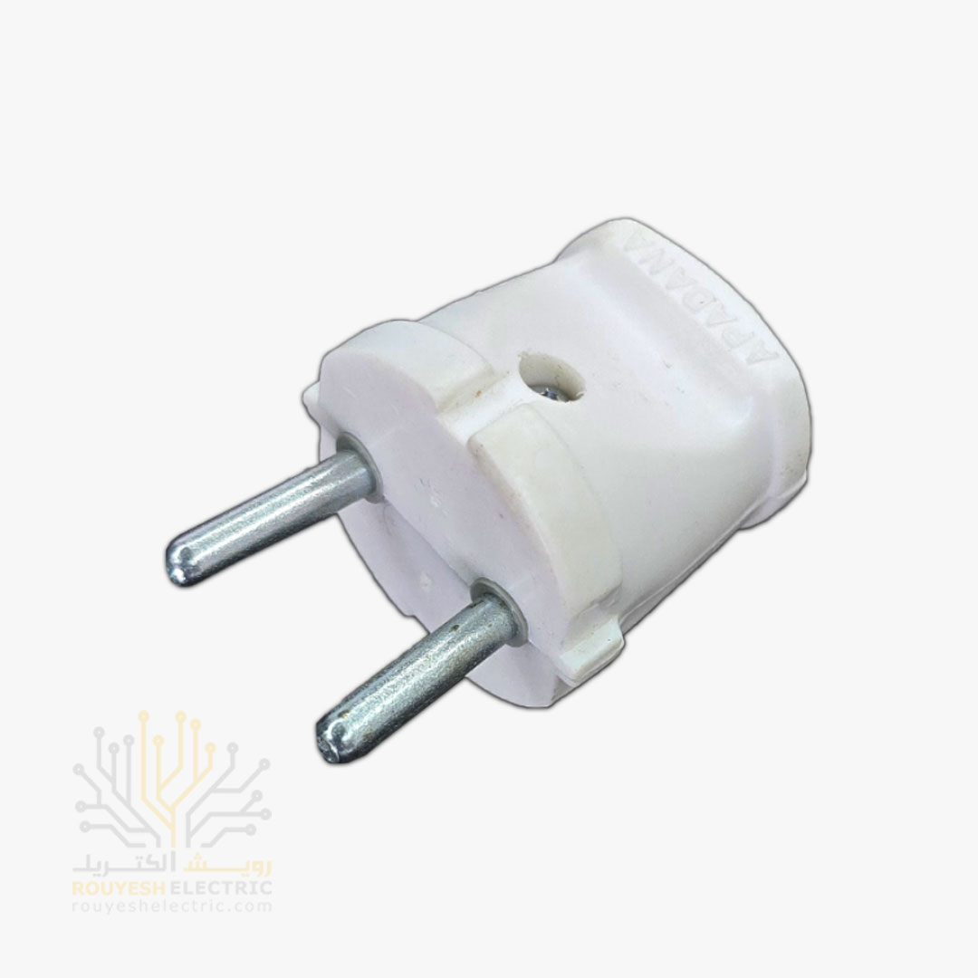 دوشاخه برق برند نورسان مدل آپادانا سفید