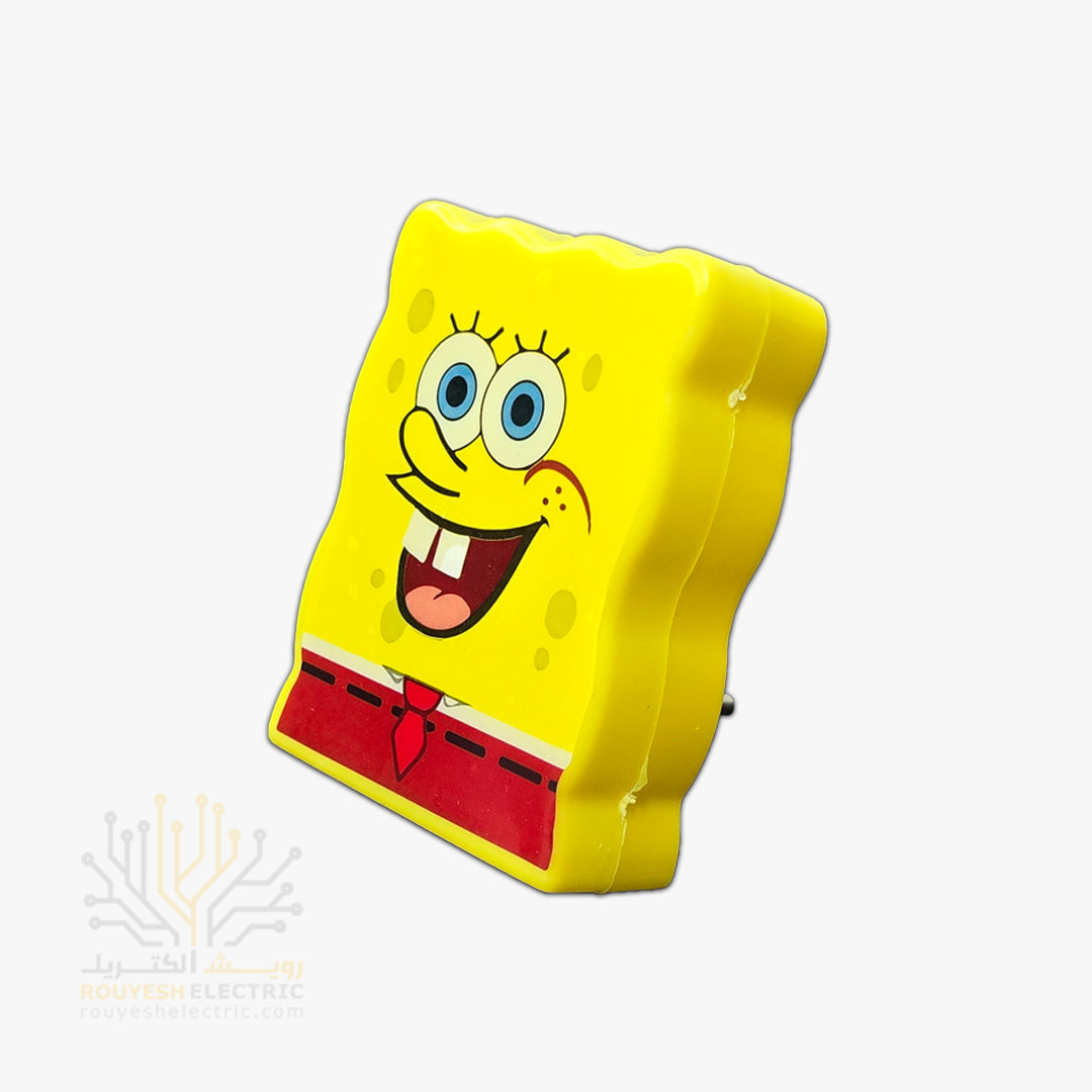 چراغ خواب پریزی برند پاور مدل باب اسفنجی
