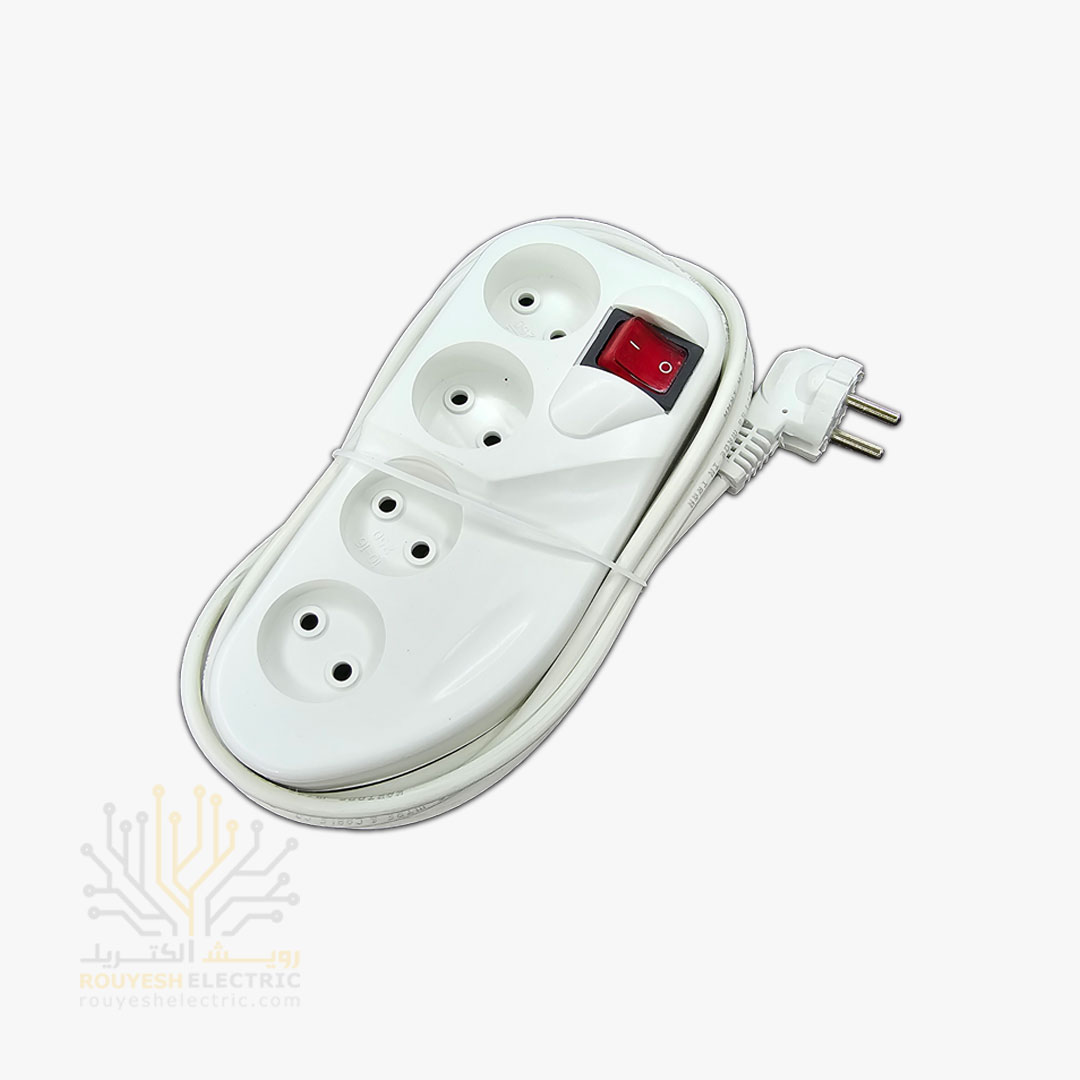 چهار راهی برق سیار برند نورسان قایقی کابل 3 متری