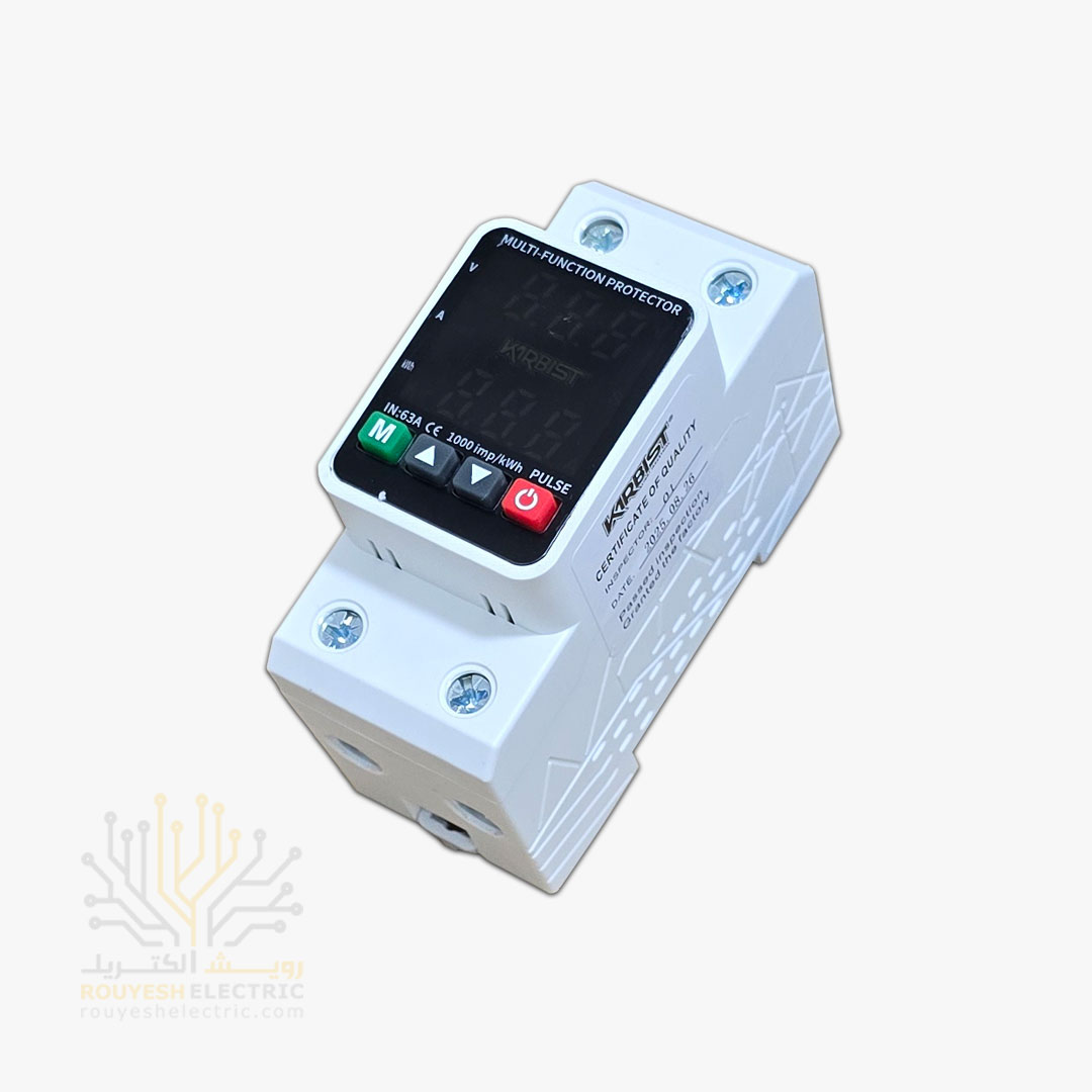 محافظ برق زیر کنتوری ولتاژ و جریان طرح مینیاتوری برند کاربیست مدل کلاسیک 63 آمپر 19 برنامه