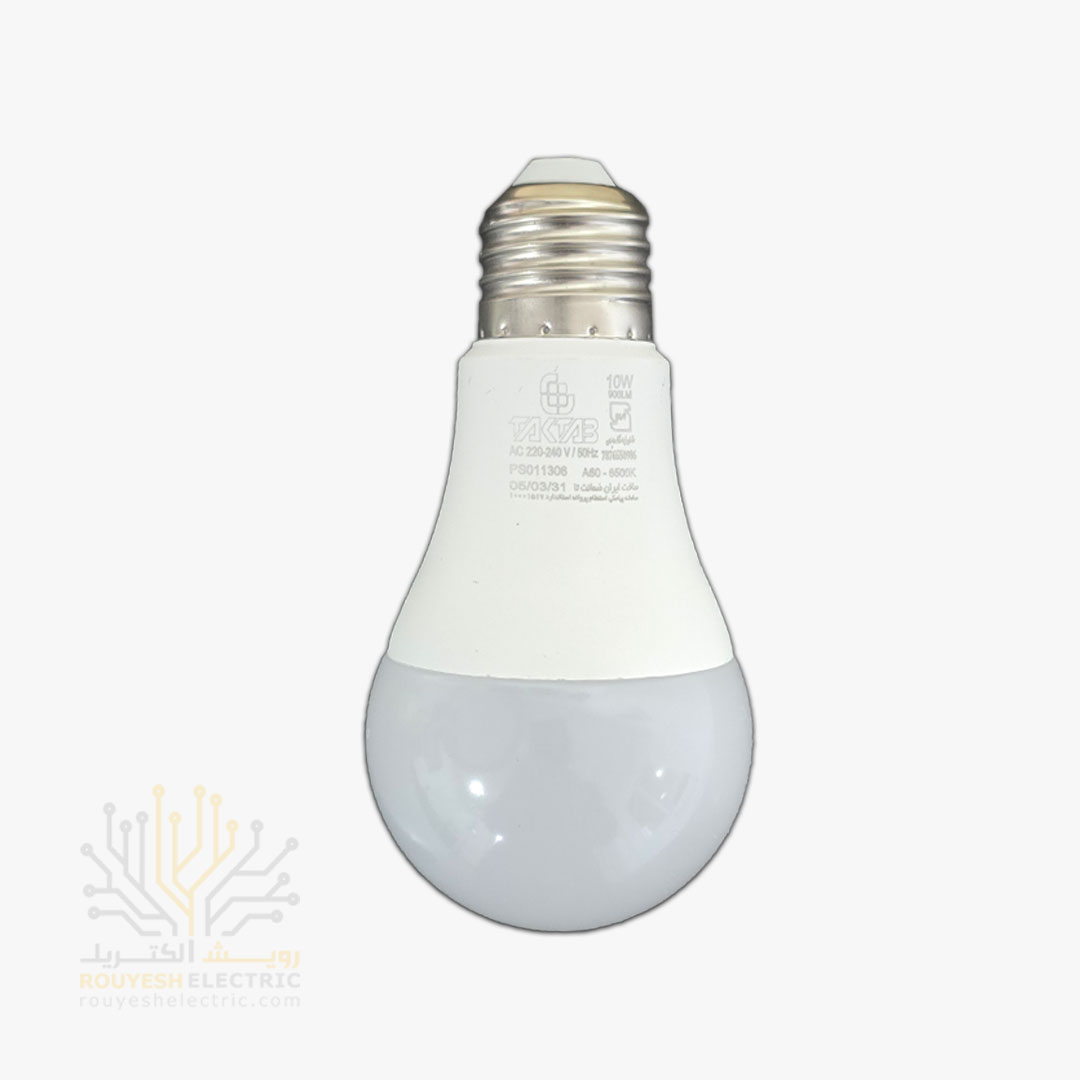 لامپ ال ای دی 10 وات حبابی برند تک تاب آفتابی