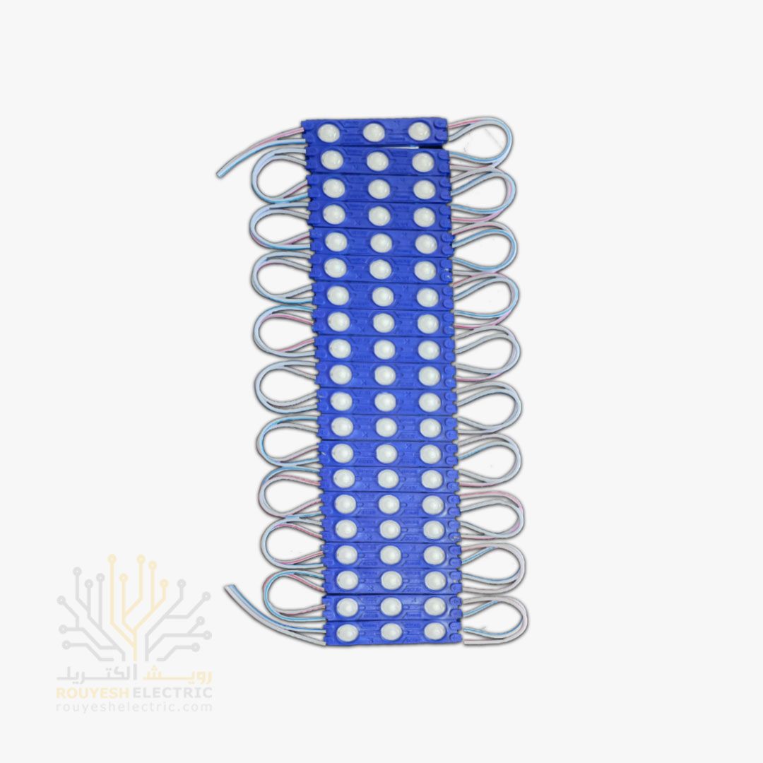 ریسه بلوکی SMD برند INE لنزدار پشت آلومینیوم آبی ورق 20 تایی