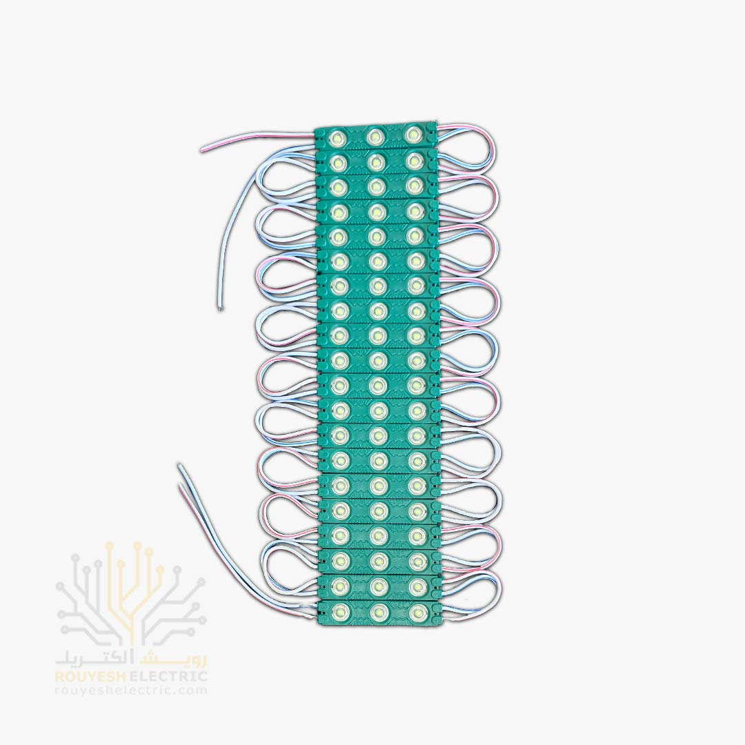 ریسه بلوکی SMD برند INE لنز دار پشت آلومینیوم سبز ورق 20 تایی