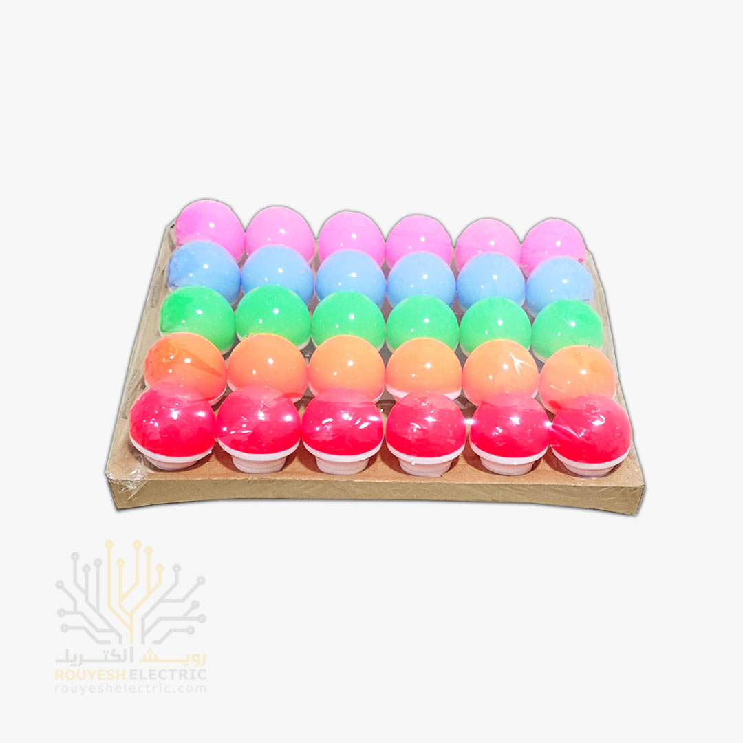 لامپ خواب 3 وات LED دوشاخه دار رنگ جور