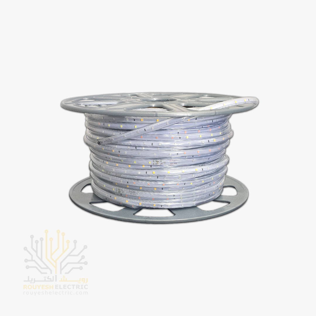 ریسه شلنگی وایرلس برند شارو لایت 28x35 تراکم 48 برش 100 سانت 10 میل 100 متری رنگ RGB