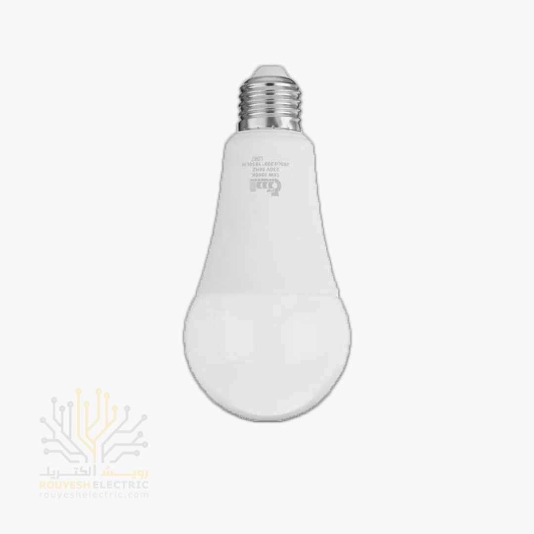 لامپ ال ای دی 18 وات حبابی برند بدیع نور مهتابی