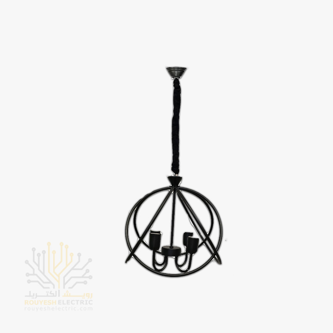 آویز فلز برند دیزاین مدل لوله ای ۴ شعله