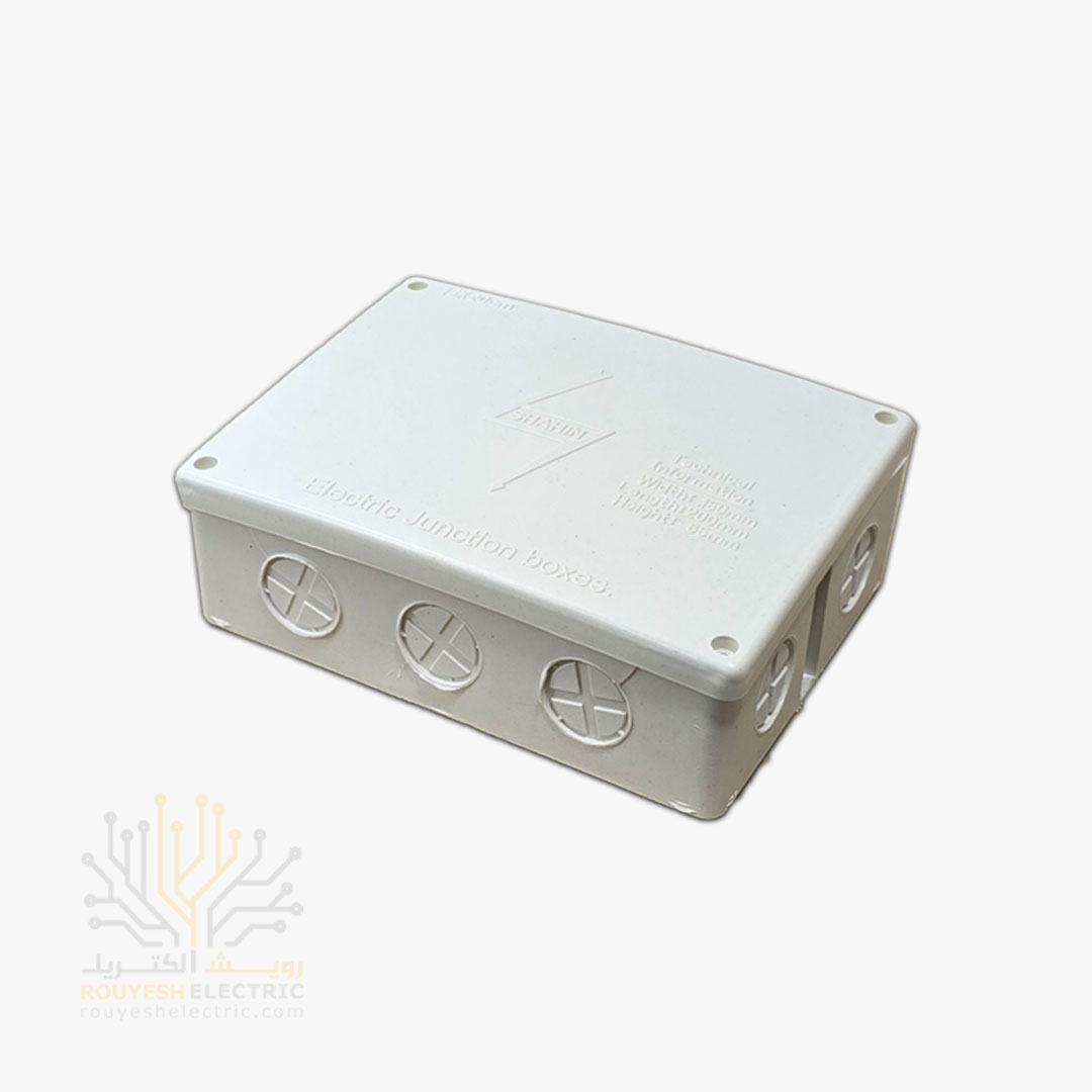 جعبه تقسیم 15x20 برند شاهین مدل ساده روکار