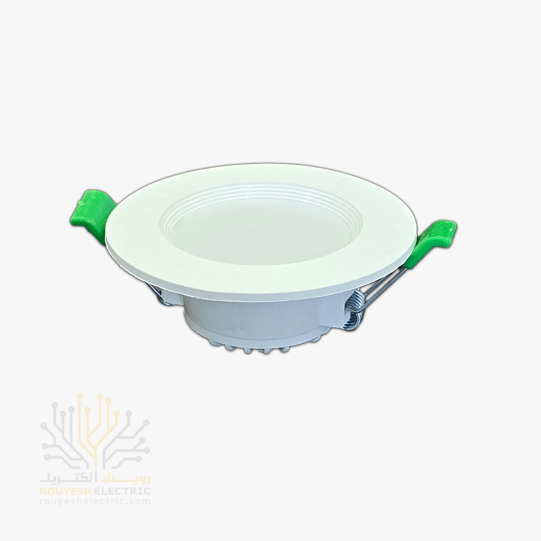 پنل سقفی توکار بک لایت 8 وات برند تک تاب مدل ایکاروس دایره استاندارد رنگ مهتابی