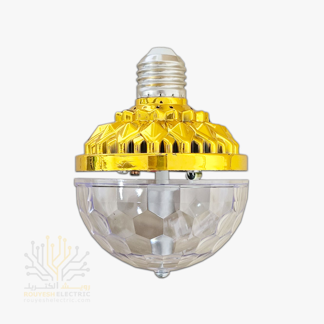 چراغ دیسکویی ساده 6 وات 6 LED برند کا زد بدنه طلایی