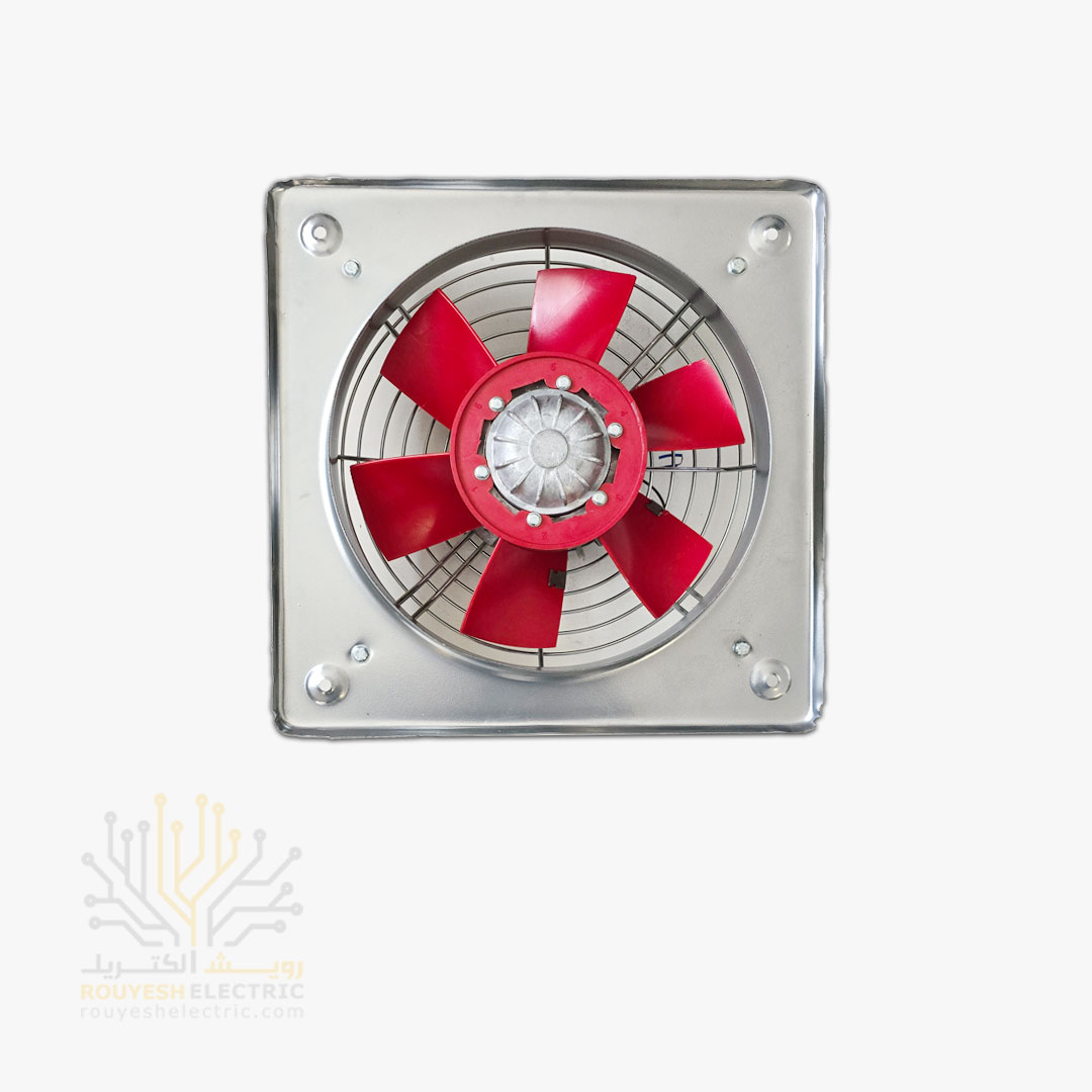 هواکش صنعتی 30 سانت برند تکنو پارس موتور ایلکا 6 پر پلاستیکی 1400 دور ضمانت تعویض