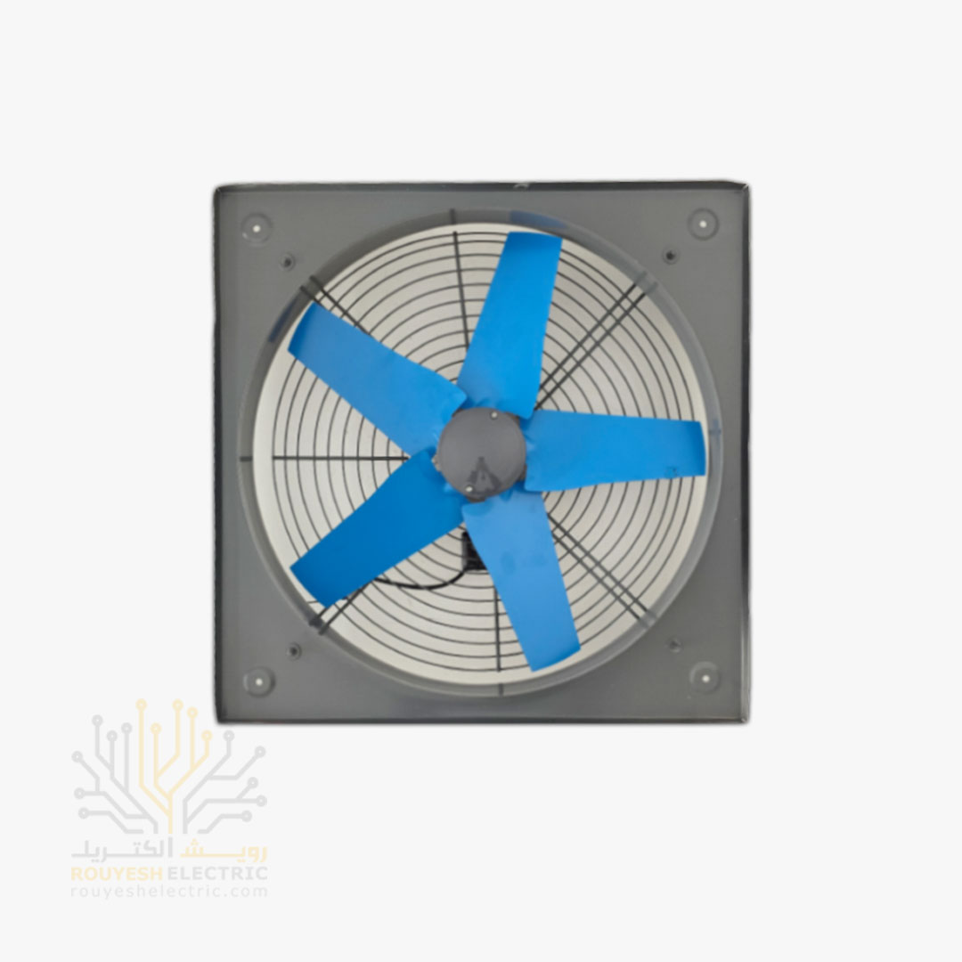 هواکش صنعتی 60 سانت برند ژنیران موتور ایران استاندارد 5 پر فلزی 1400 دور ضمانت تعویض