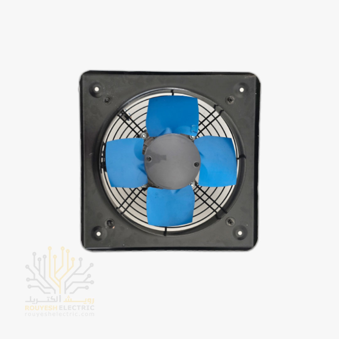 هواکش صنعتی 30 سانت برند ژنیران موتور ایران استاندارد 4 پر فلزی 2800 دور ضمانت تعویض