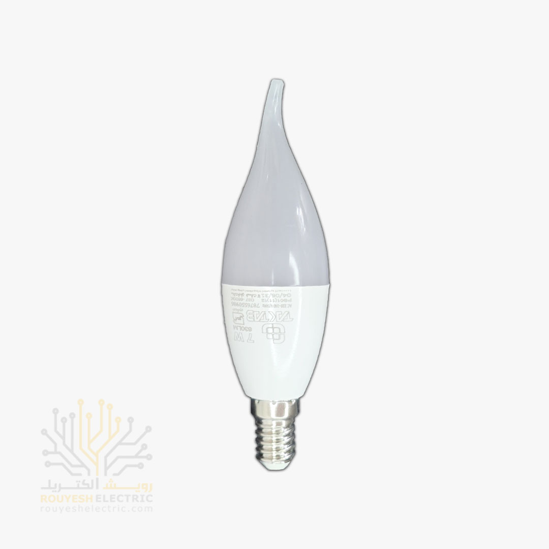 لامپ ال ای دی 7 وات اشکی برند تک تاب مهتابی