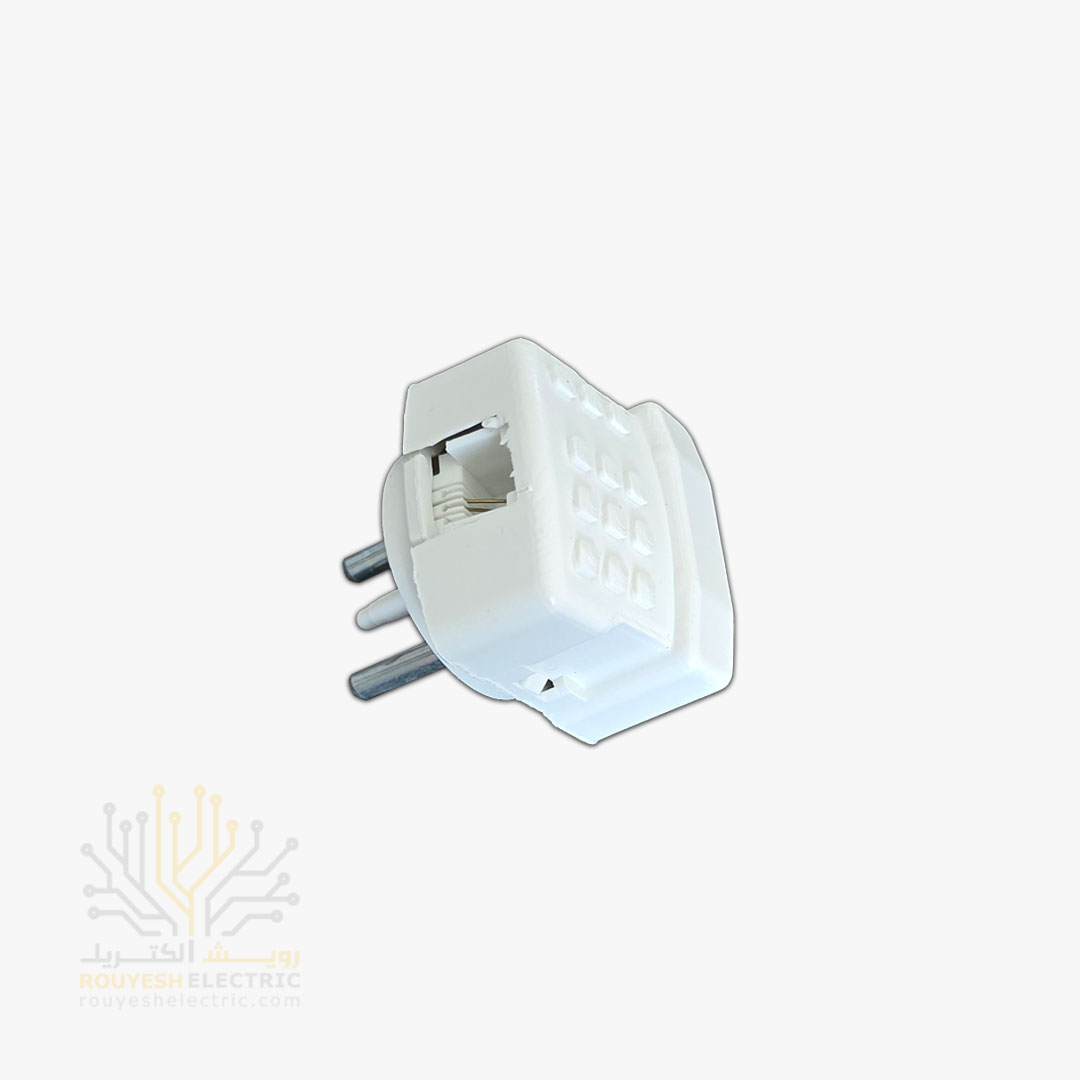 سه شاخه تلفن تک سوکت نورسان