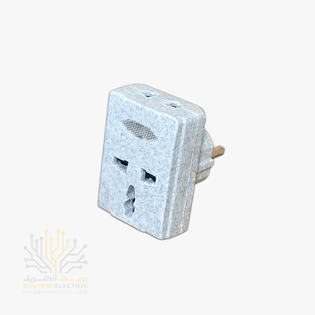 تبدیل 3 به 2 برند یاس 3 ورودی چراغ داره 16 تا 20 آمپر بدنه طرح سرامیک