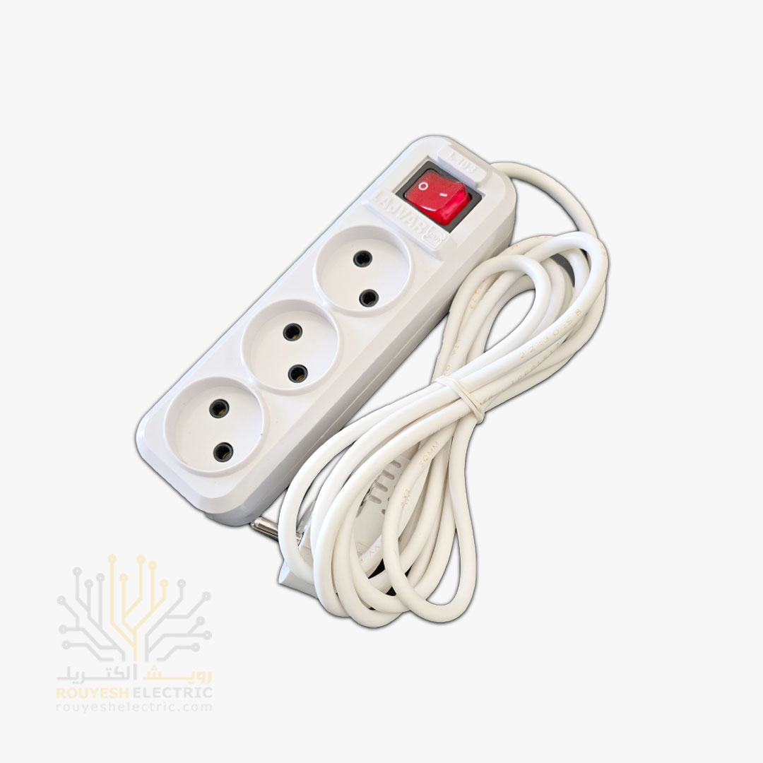 سه راهی برق سیار برند لجور استاندارد کابل 3 متری