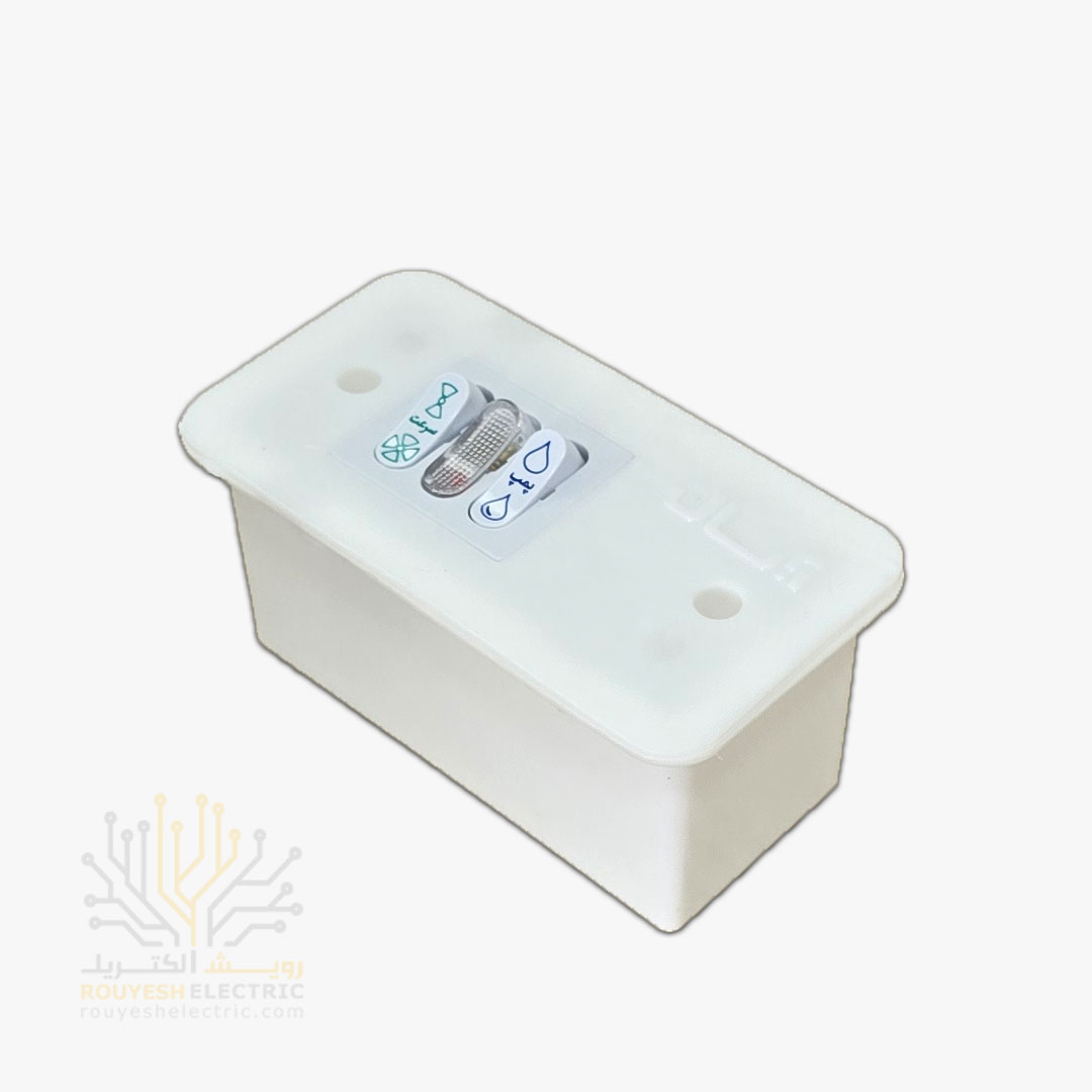 کلید کولر آبی برند آبسال چراغ دار روکار توکار