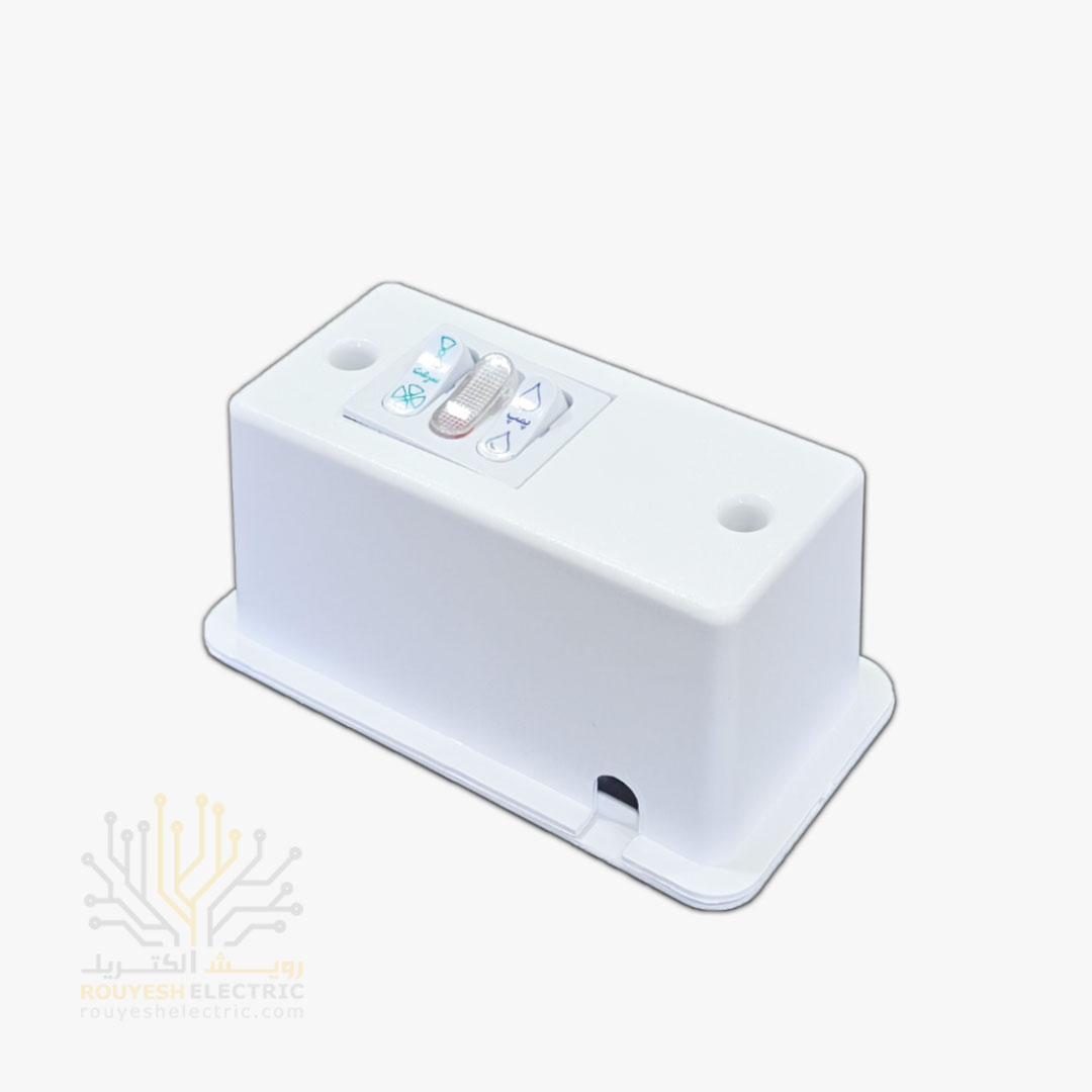 کلید کولر آبی برند کیا صنعت چراغ دار روکار توکار